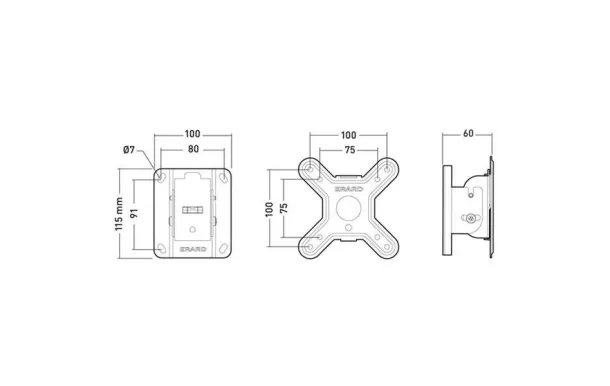 ERARD Support mural inclin 043210